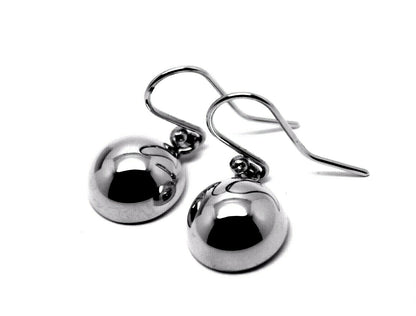 Genuine 9kt 9ct 375 Solid Yellow, Rose & White Gold 12mm Half Plain Ball Earrings