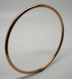Genuine 9ct Yellow, Rose or White Gold 3mm Wide Hollow Golf Bangle 64mm Diameter