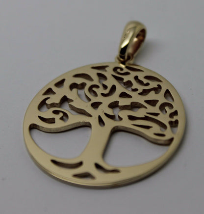 Genuine Heavy Solid 9ct Yellow Or Rose Or White Gold Tree Of Life Med/Large Pendant