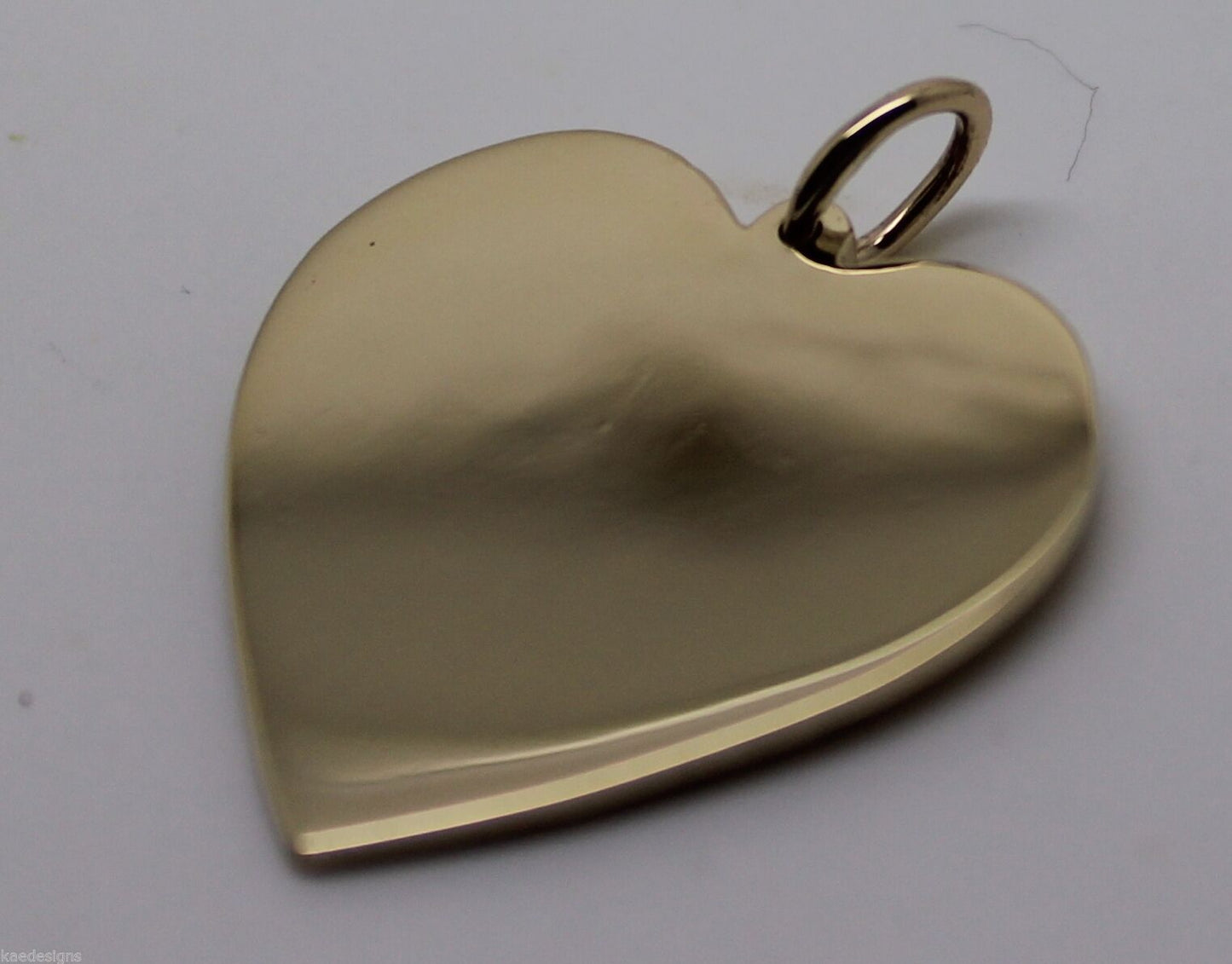 Genuine 375 9ct Yellow Or Rose Or White Gold Large Heart Shield Pendant