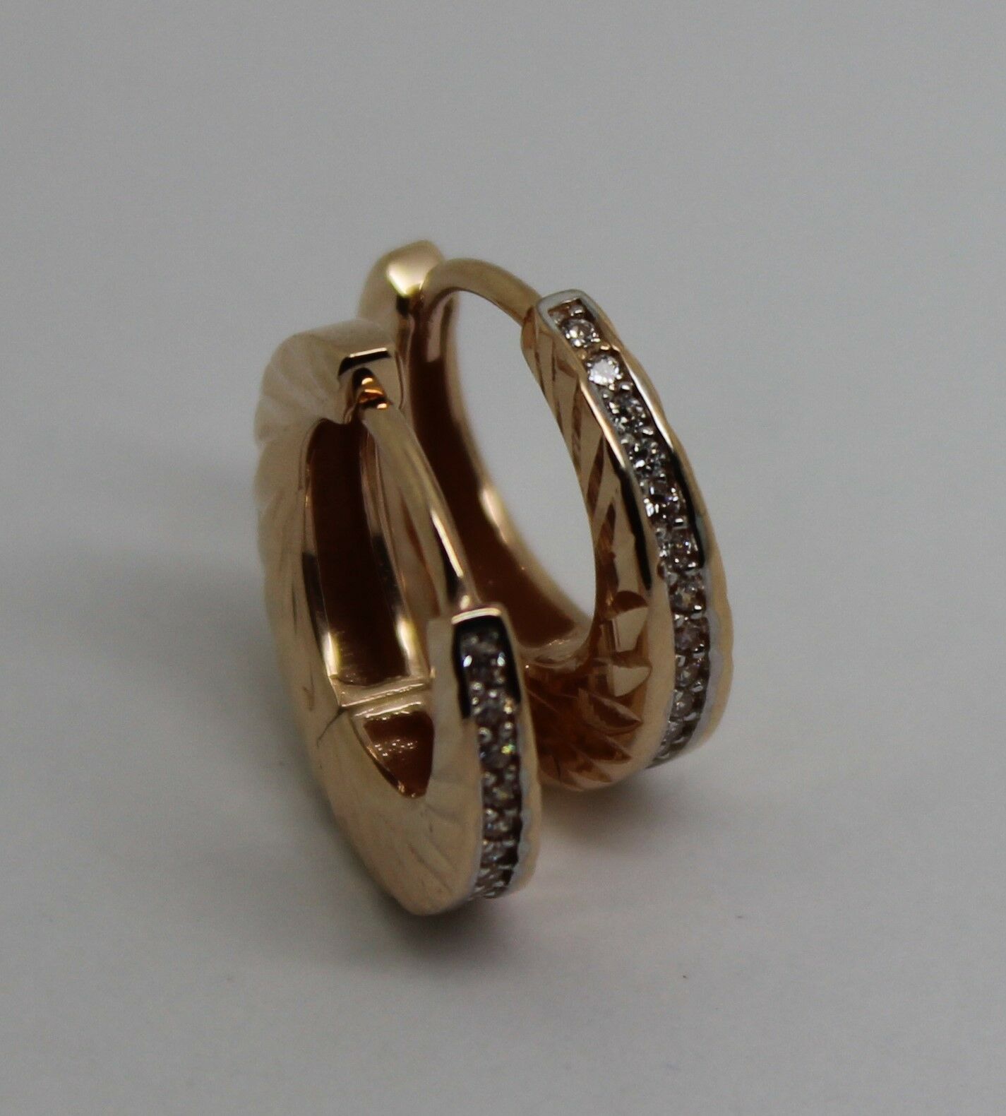 Genuine 9ct 9k 375 Rose Gold Hoops 15mm Huggies Earrings *Free Express Post