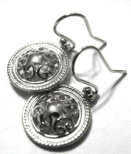 Kaedesigns, Heavy 9ct Yellow Or White Or Rose Gold  Filigree Round Hook Earrings