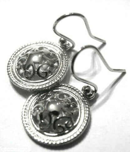 Kaedesigns, Heavy 9ct Yellow Or White Or Rose Gold  Filigree Round Hook Earrings