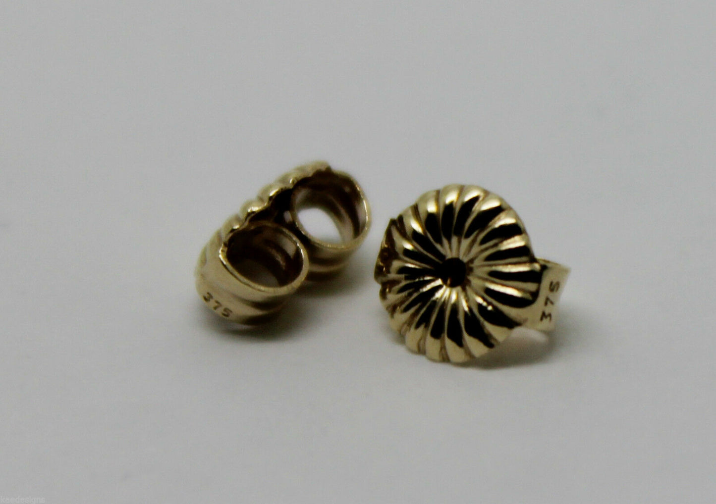 Kaedesigns 9ct 9k 375 Yellow Or White Gold Flower Earring Butterfly Backs 5.5mm Or 9mm