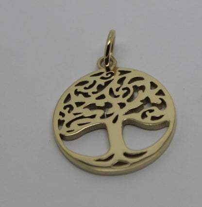 Kaedesigns Genuine 9ct Yellow, Rose or White Gold Oval Filigree Tree Of Life Pendant