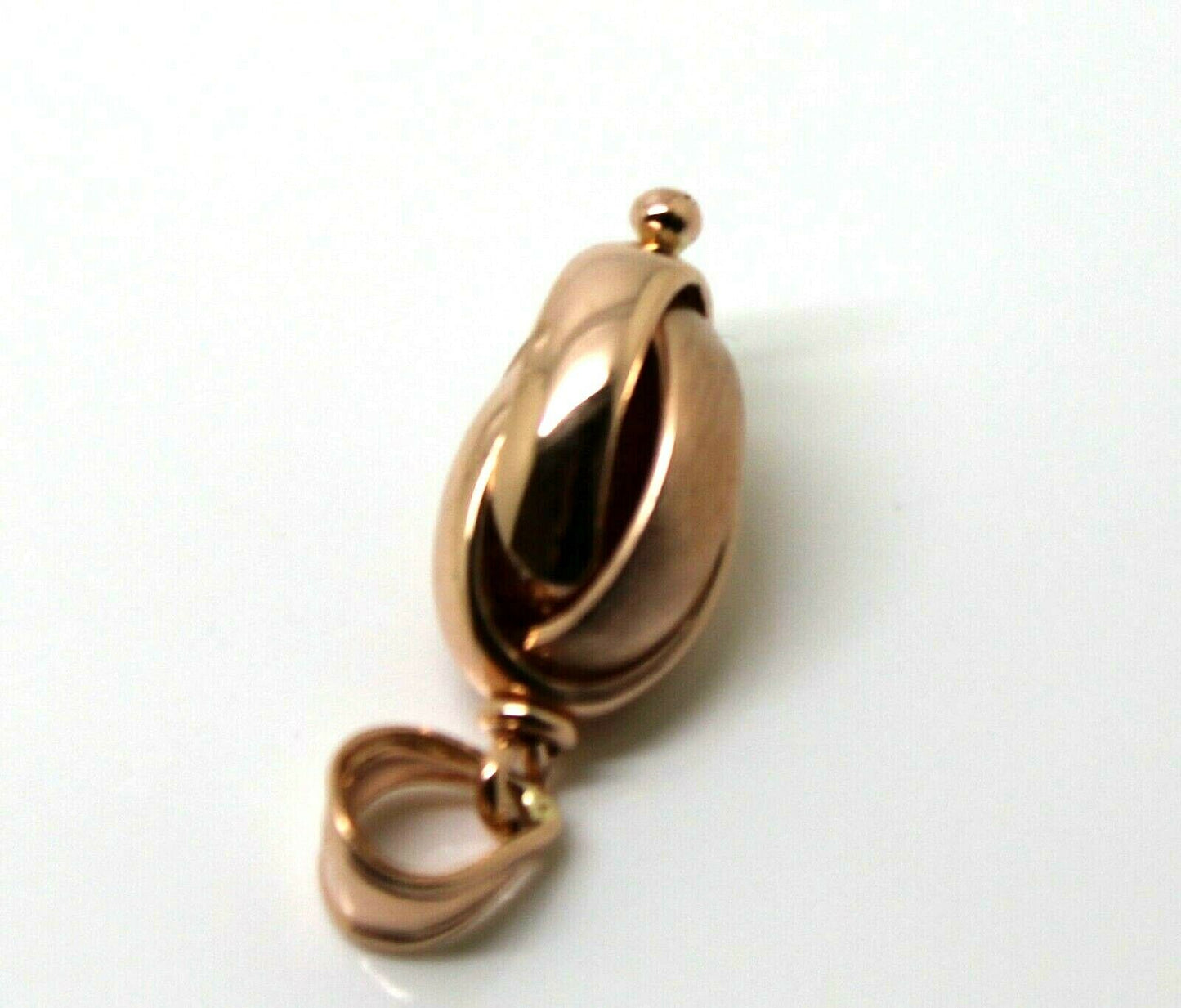Genuine New 9ct 9k Yellow, Rose or White Gold Oval Belcher Ball Pendant Matt & Polished finish