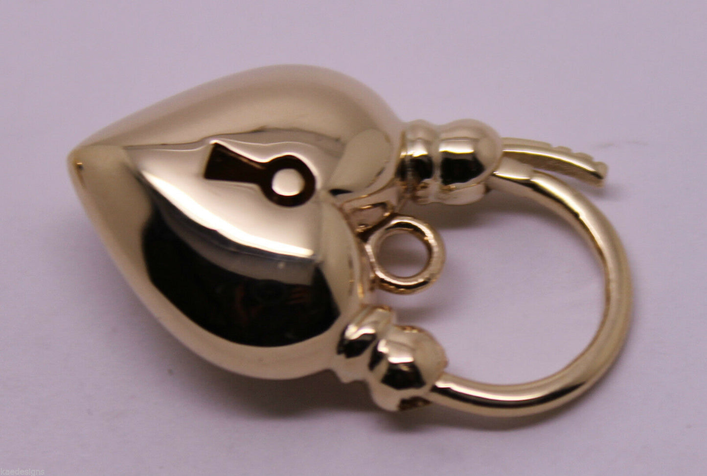 Kaedesigns 9ct 9k 375 Yellow Gold or White Gold or Rose Gold Heart Locket Padlock