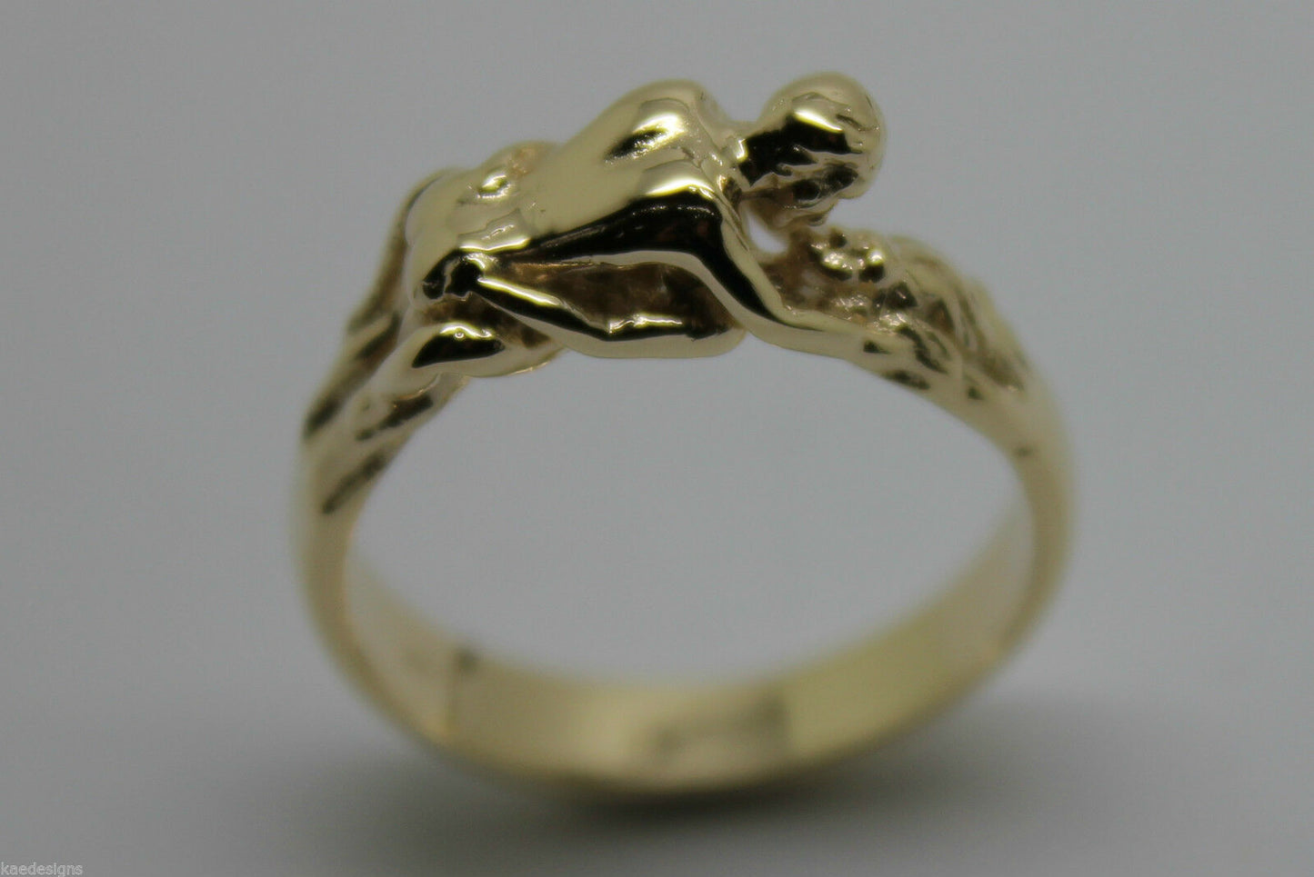 Genuine 9kt 9ct Solid Yellow, Rose or White Gold Making Love Ring  276