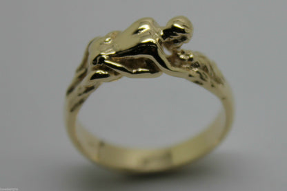 Genuine 9kt 9ct Solid Yellow, Rose or White Gold Making Love Ring  276