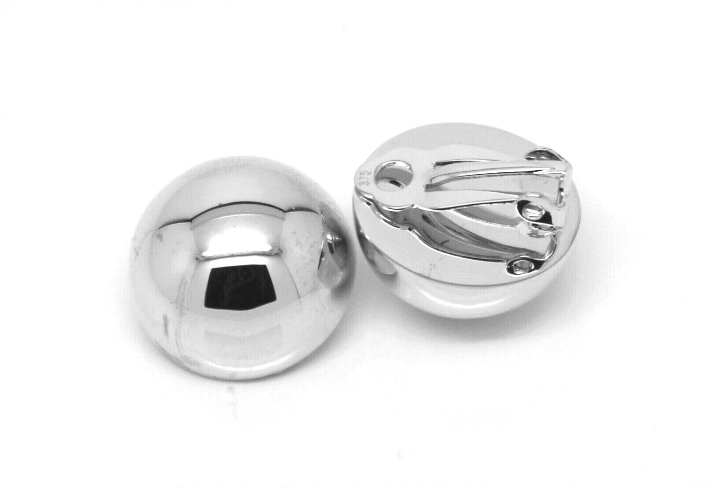 Kaedesigns Genuine 9ct 9k 375 Yellow, Rose Or White Gold Clip On 18mm Half Ball Earrings