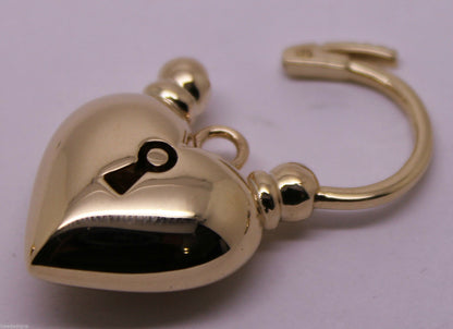 Kaedesigns 9ct 9k 375 Yellow Gold or White Gold or Rose Gold Heart Locket Padlock