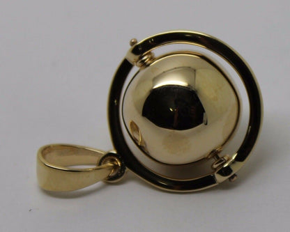 Genuine New Belcher 14mm 9ct 9k 375 Yellow, Rose or White Gold Ball Drop Pendant