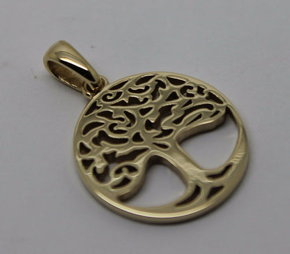Kaedesigns Genuine 9ct Yellow, Rose or White Gold Oval Filigree Tree Of Life Pendant