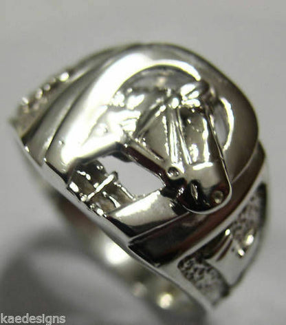 Kaedesigns, 9ct 375 Yellow or Rose or White Gold Large Heavy Horse Shoe Ring 390