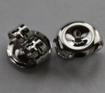 Genuine 9ct Yellow or Rose or White Gold or Sterling Silver Earring Medium butterfly backs 207