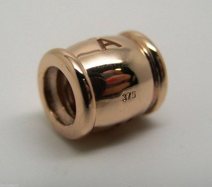 Genuine 9ct Yellow or Rose or White Gold or Sterling Silver Custom Made Barrel Bead With Your Name