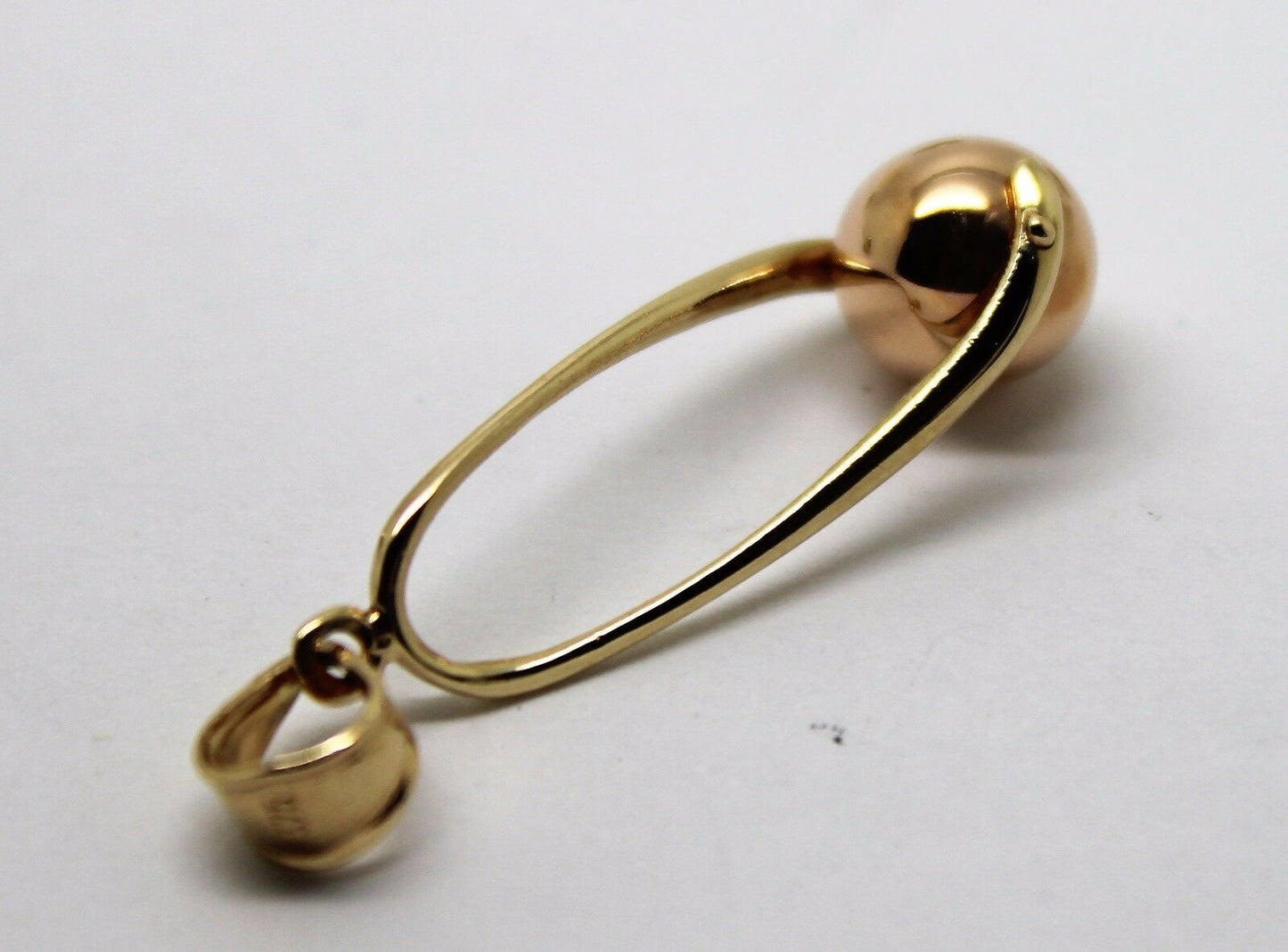Kaedesigns Genuine 9ct 9k 375 Yellow & Rose Gold 8mm Ball Pendant