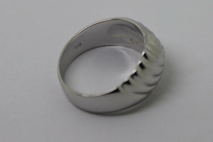 Genuine 9ct 9k 375 Yellow or Rose or White Gold or Sterling Silver Swirl Dress Ring