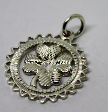 Genuine Sterling Silver 925 or Yellow or Rose Gold Plated Four Leaf Clover Pendant