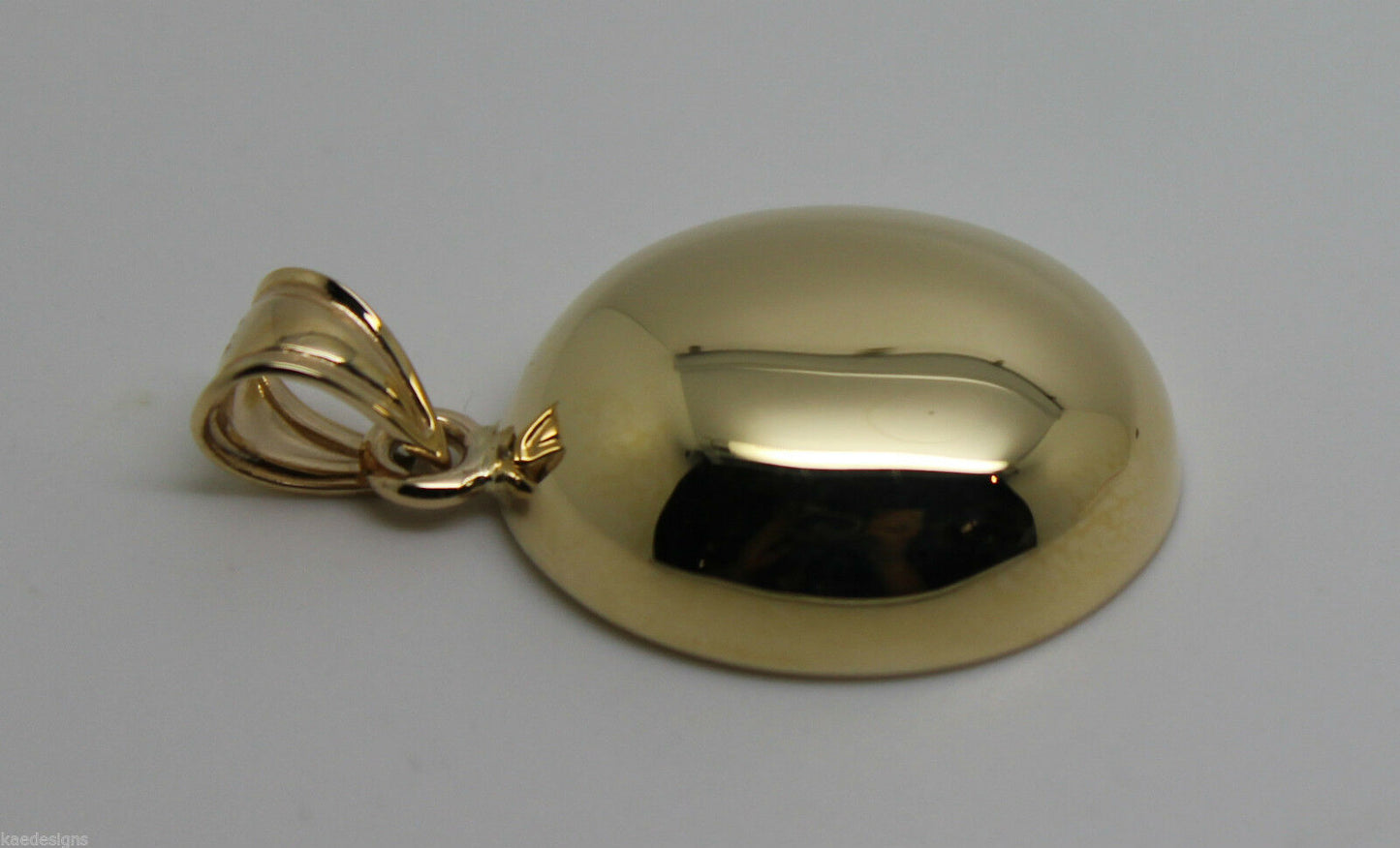 Genuine New 9ct 9kt Yellow, Rose or White Gold Oval Half Bubble Ball Pendant