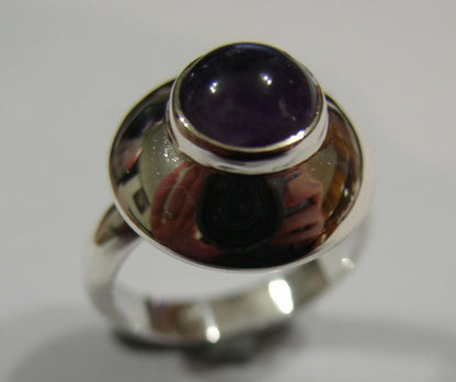 Genuine Sterling Silver 925 Purple Amethyst Ring