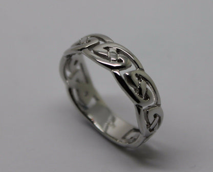 Genuine Size P 9ct Yellow, Rose or White Gold 6mm Celtic Weave Ring 274