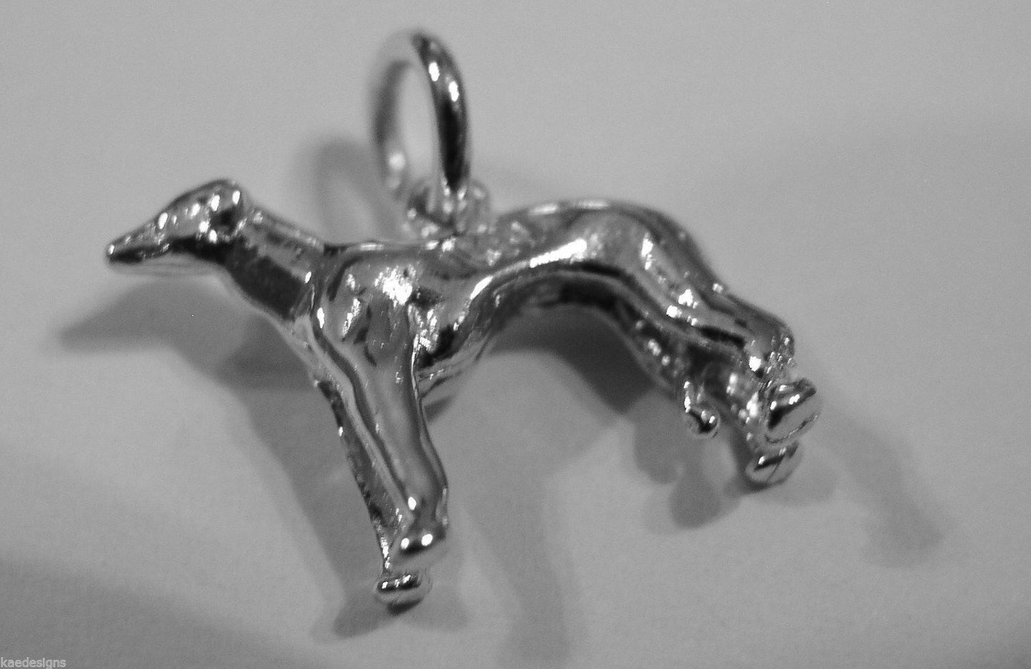 Kaedesigns 3d Genuine Sterling Silver 925 Greyhound Dog Charm / Pendant