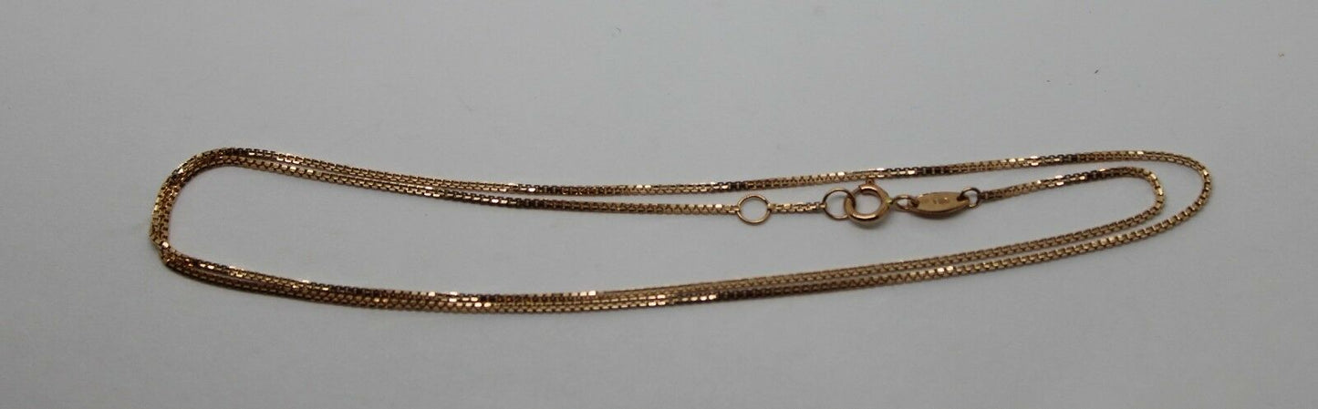 Genuine 750 18k 18ct Rose Gold Kerb Curb Chain Necklace 44cm 2.1g