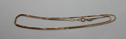 Genuine 750 18k 18ct Rose Gold Kerb Curb Chain Necklace 44cm 2.1g