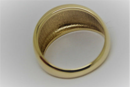 Genuine Solid 9ct White Or Rose Or Yellow Gold High 10mm Dome Ring Your Size