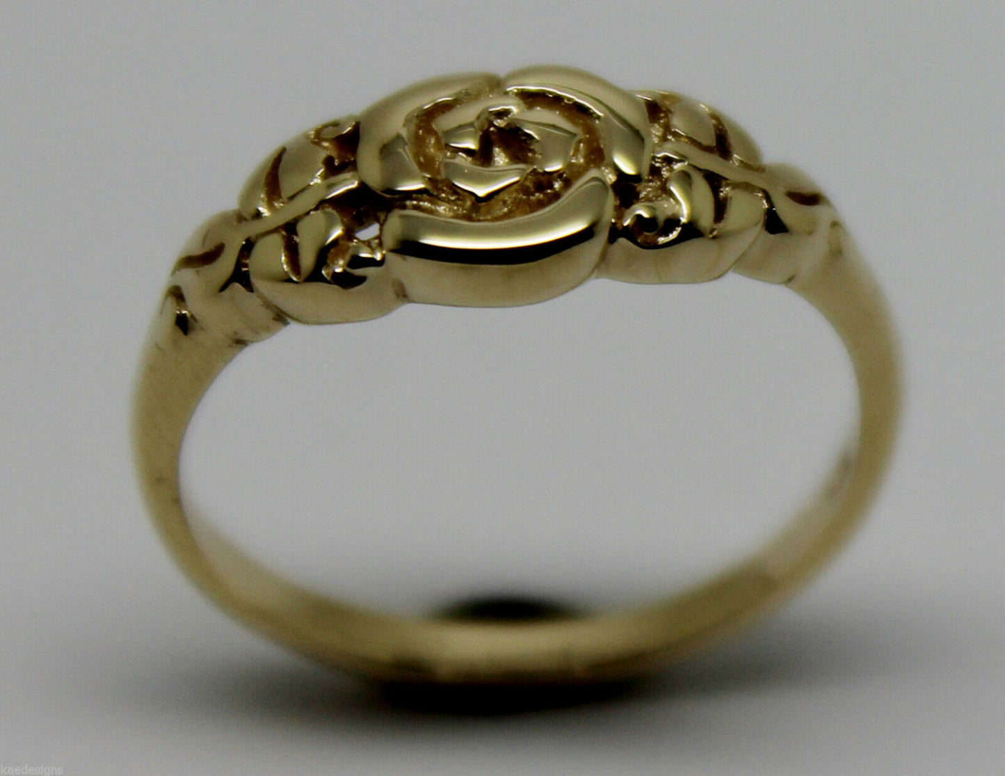 Genuine Solid 9ct White Or Rose Or Yellow Gold Flower Ring Choose Size F To K