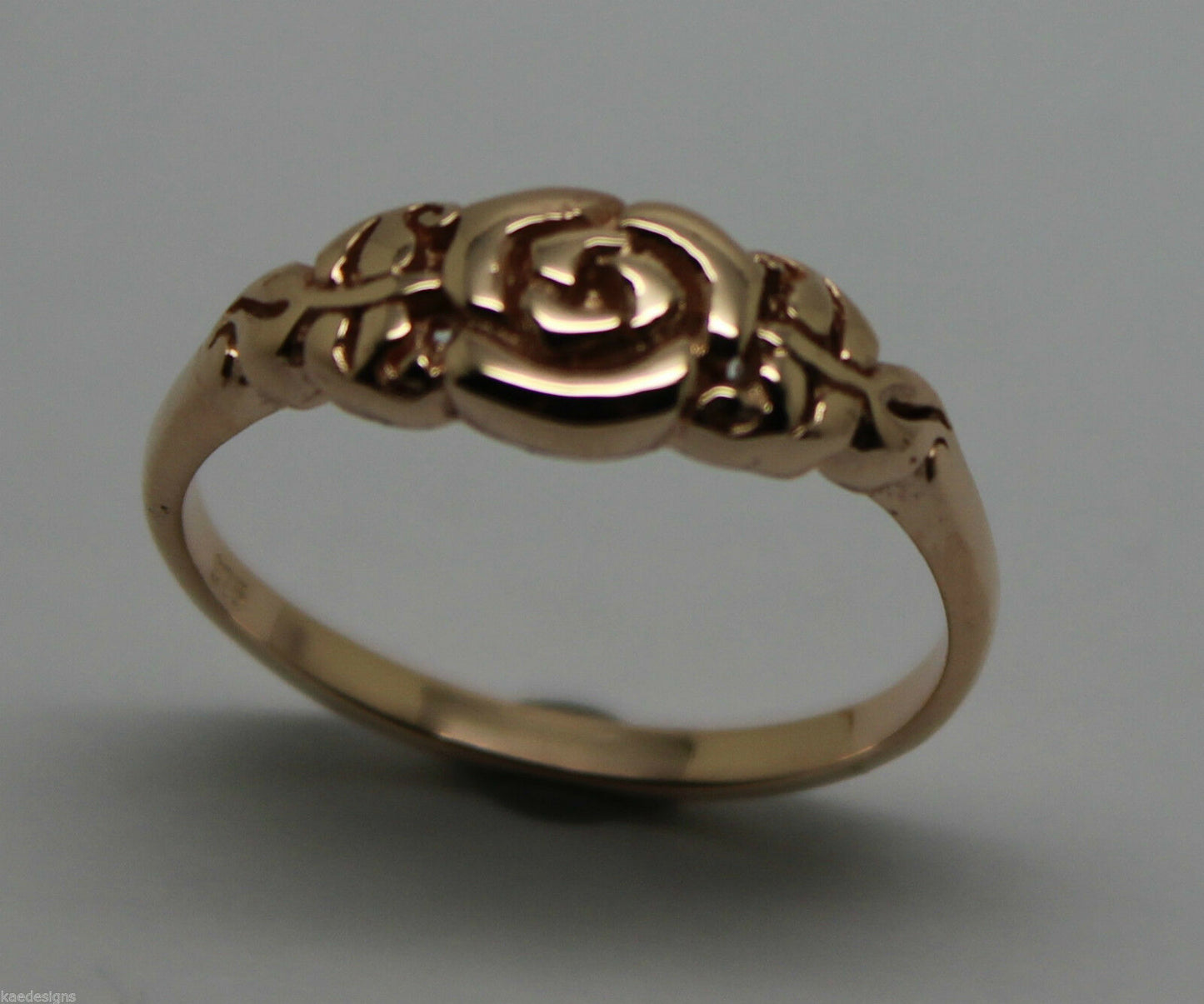Genuine Solid 9ct White Or Rose Or Yellow Gold Flower Ring Choose Size F To K