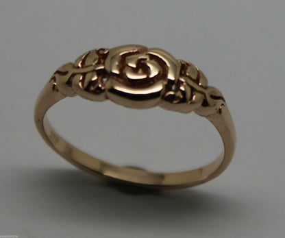 Genuine Solid 9ct White Or Rose Or Yellow Gold Flower Ring Choose Size F To K