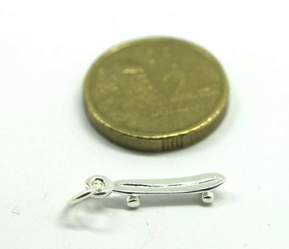 Kaedesigns New Sterling Silver 925 Solid Skateboard Pendant / Charm