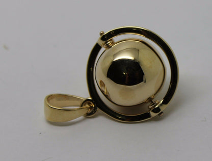 Genuine New Belcher 14mm 9ct 9k 375 Yellow, Rose or White Gold Ball Drop Pendant