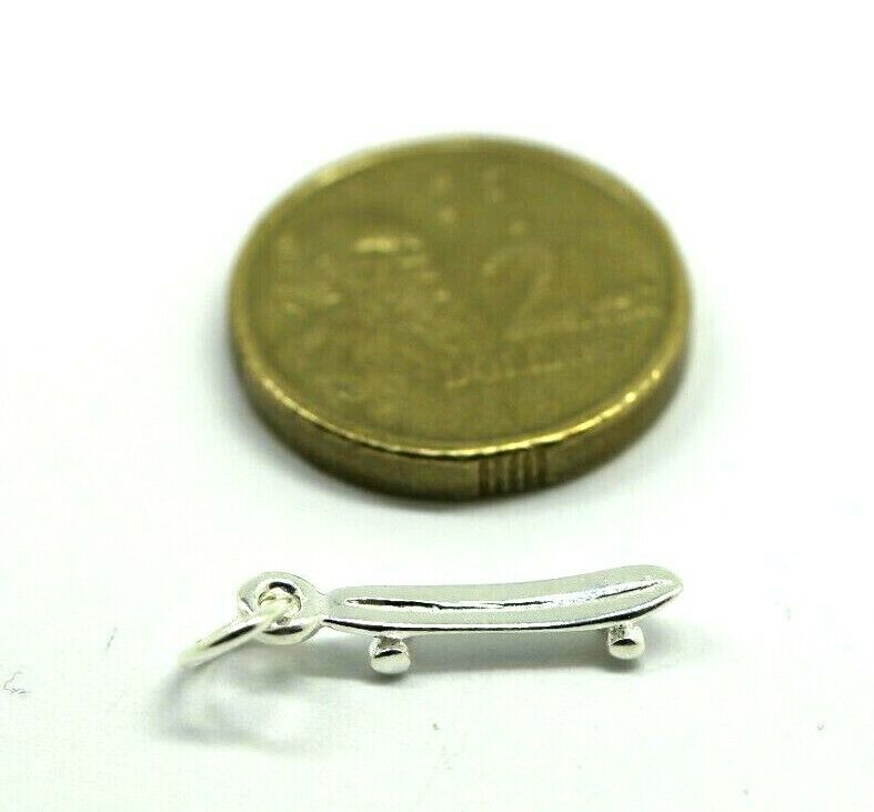 Kaedesigns New Sterling Silver 925 Solid Skateboard Pendant / Charm