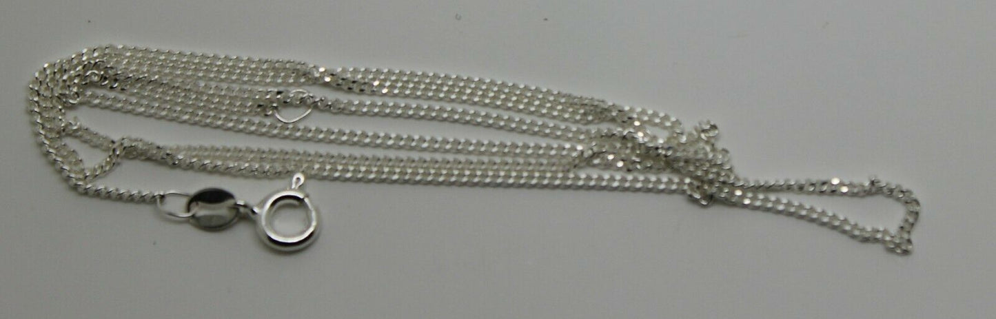 Genuine 925 Sterling Silver Kerb Curb Link Chain Necklace 40cm, 45cm, 50cm or 55cm