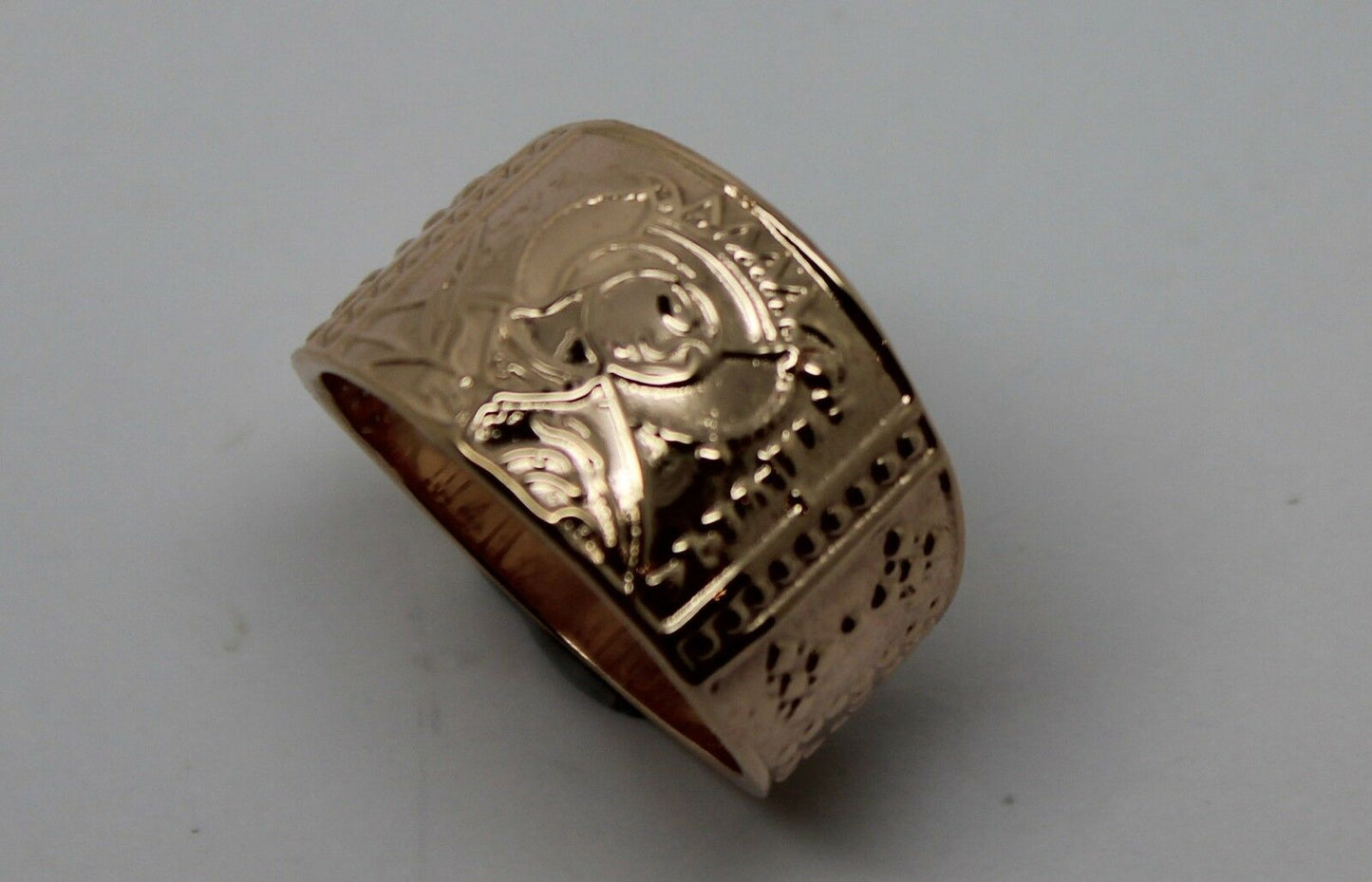 Genuine Solid 9ct 9k 375 White Or Rose Or Yellow Gold St Saint Catherine Ring