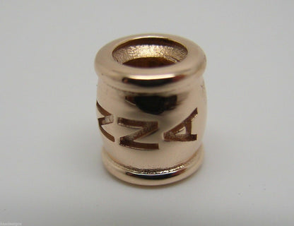 Genuine 9ct Yellow or Rose or White Gold or Sterling Silver Custom Made Barrel Bead With Your Name