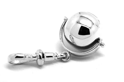 Genuine 9ct Yellow or Rose or White Gold Plain 14mm Ball Spinner with Swivel Clasp