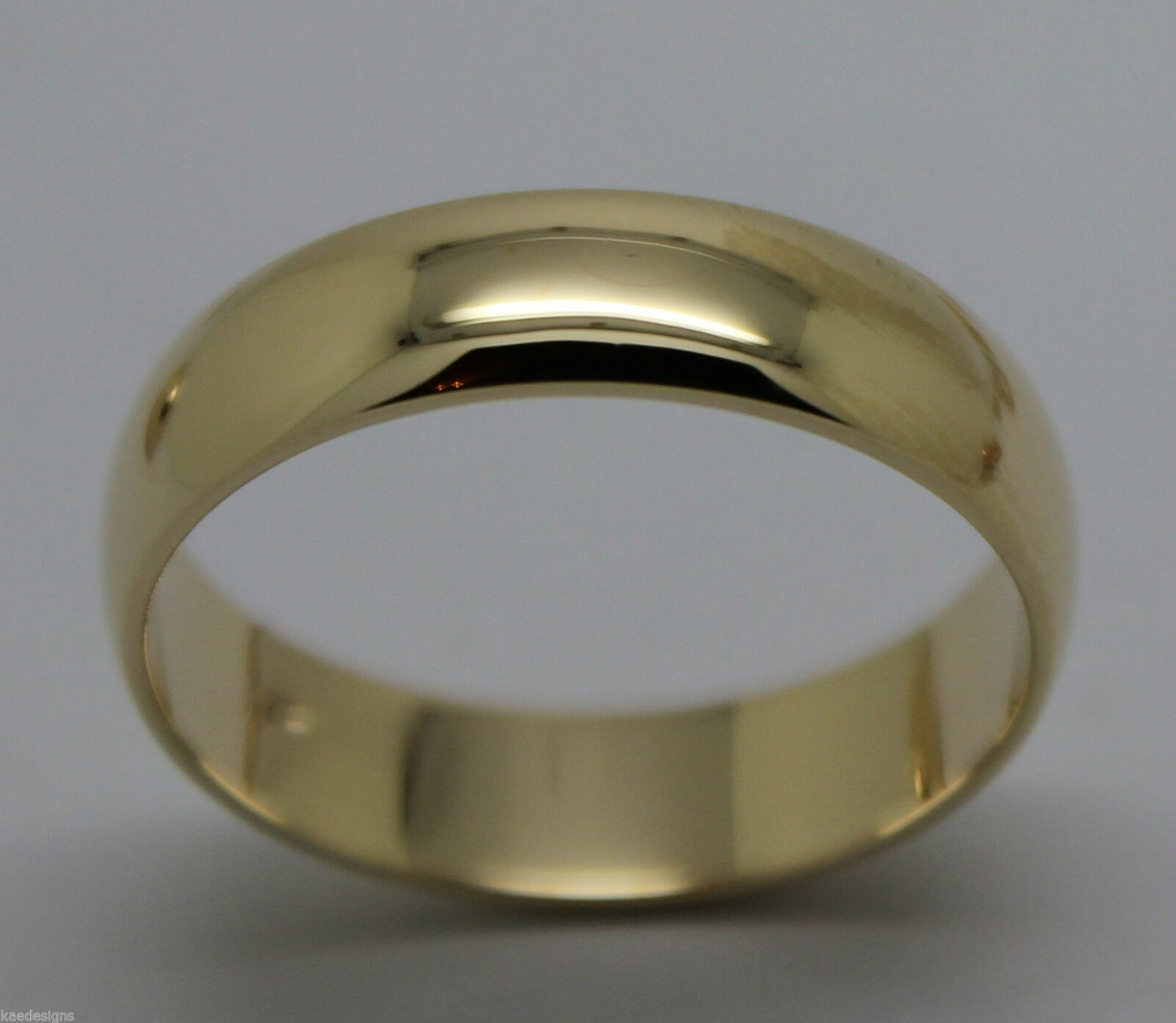 Genuine 9ct 9K Yellow, Rose or White Gold 6mm Wedding Band Ring Size Y