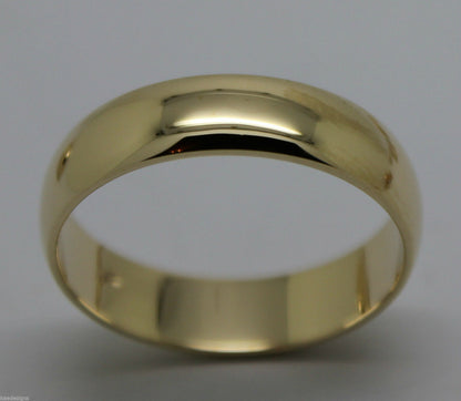 Genuine 9ct 9K Yellow, Rose or White Gold 6mm Wedding Band Ring Size Y