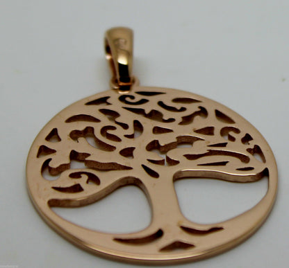Genuine Heavy Solid 9ct Yellow Or Rose Or White Gold Tree Of Life Med/Large Pendant