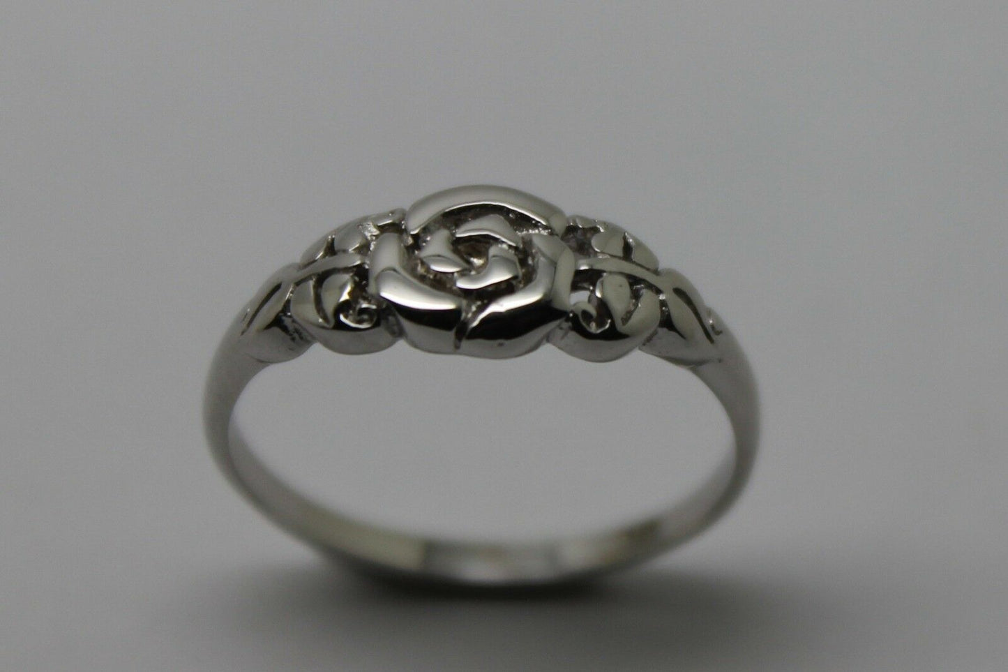 Genuine Solid 9ct White Or Rose Or Yellow Gold Flower Ring Choose Size F To K