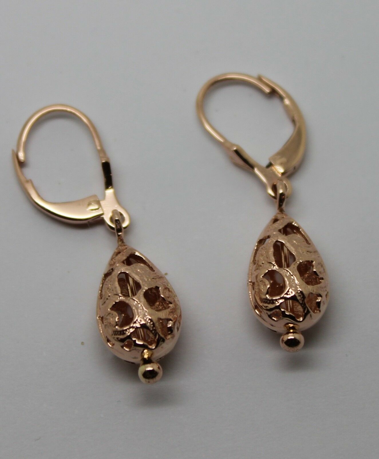 Genuine 9ct 9k 375 Yellow, Rose or White Gold Teardrop Earrings Continental Clip Hooks