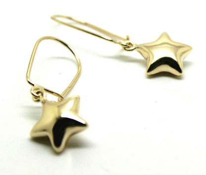Genuine 9ct 9k 375 Yellow Or White Or Rose Gold Bubble Drop Star Closed Hook Earrings