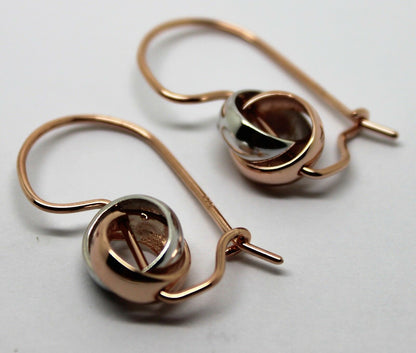 Kaedesigns Genuine 9ct 9k 375 10mm Rose White Gold Belcher Spinning Earrings