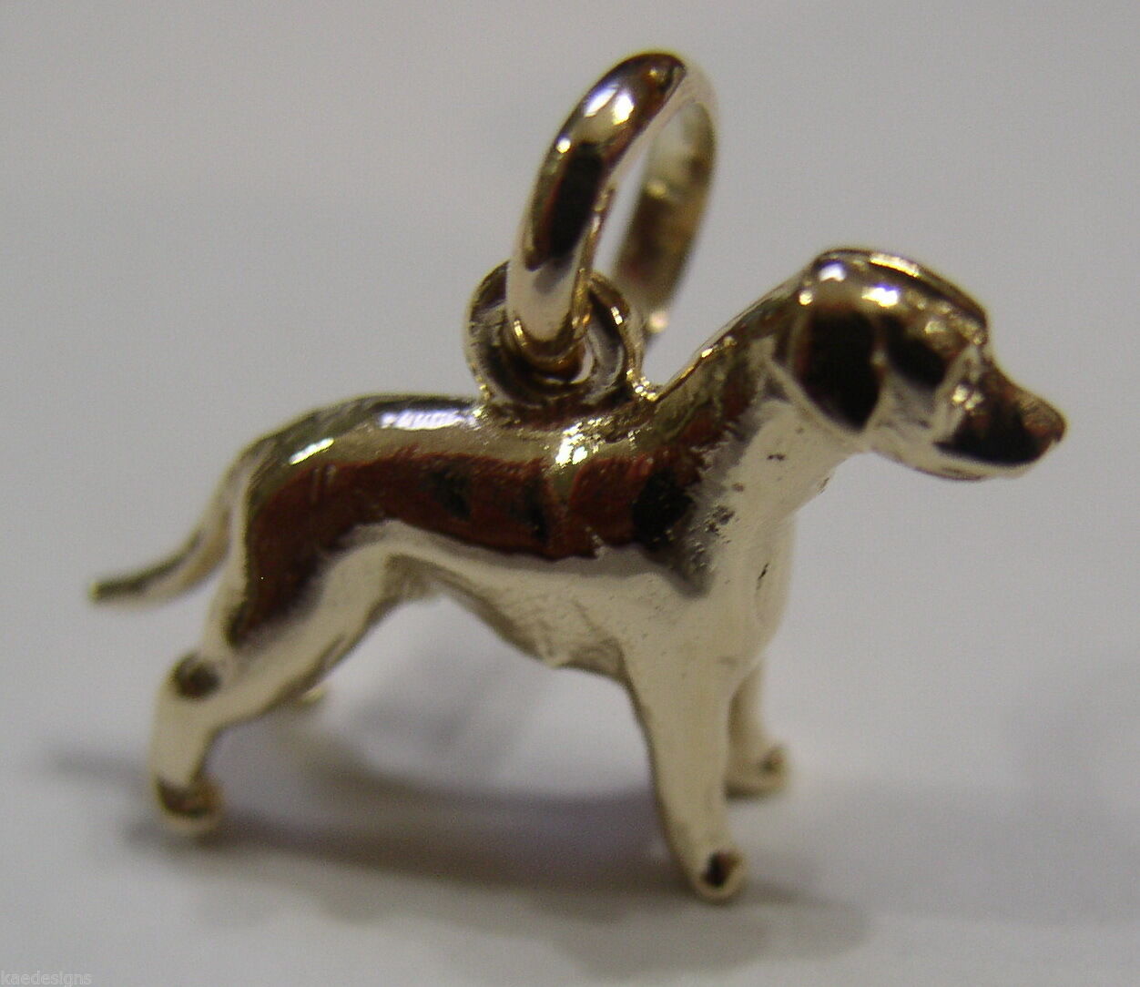 Kaedesigns, New 3D 9ct 375 Yellow, Rose Or White Gold Dog Charm / Pendant