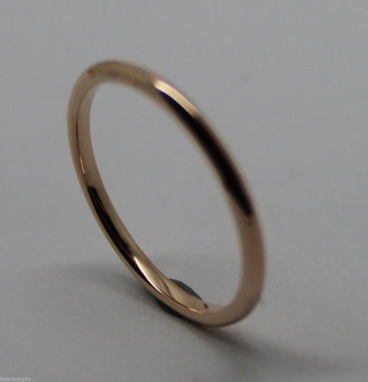 Genuine Solid 9ct 9k White Or Rose Or Yellow Gold 1.5mm Wedding Band Ring