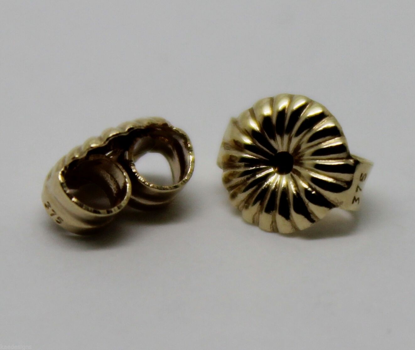 Kaedesigns 9ct 9k 375 Yellow Or White Gold Flower Earring Butterfly Backs 5.5mm Or 9mm